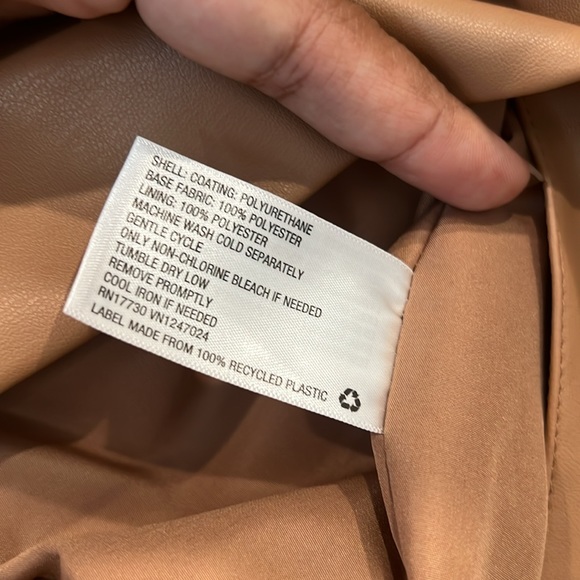 NWT! A new day brown faux leather blazer - Picture 5 of 5